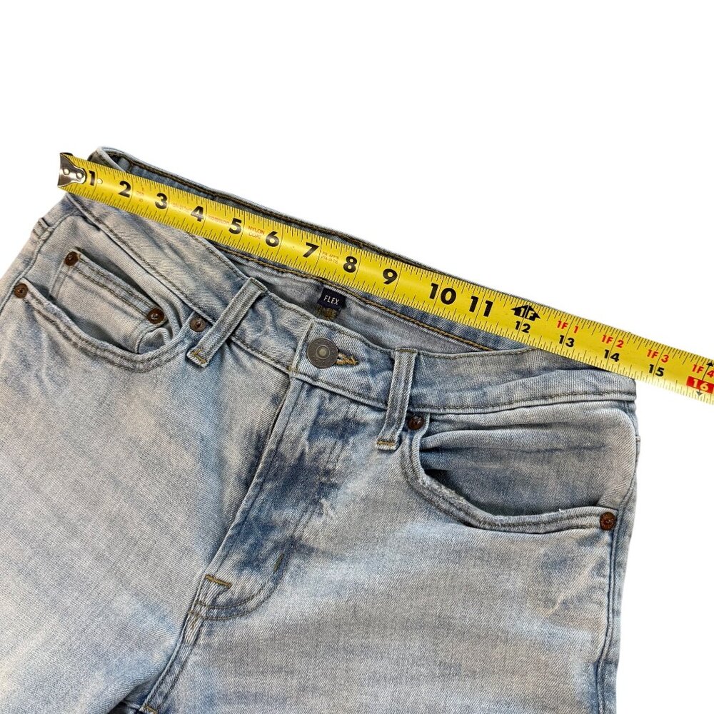 American Eagle Flex Light Wash Mens Jeans 30x30 Straight Fit Distressed Denim - Picture 8 of 9